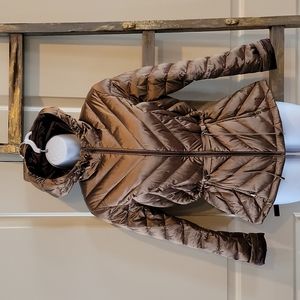 Be By Blanc Noir womens jacket, size xs, copper + maroon color